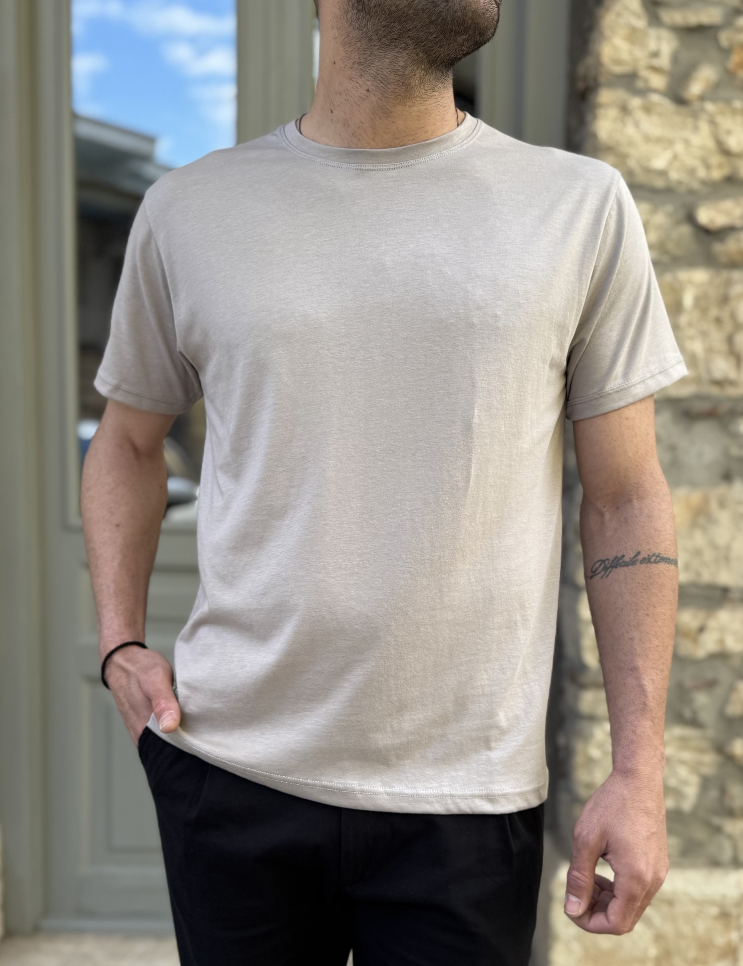Everbest Ανδρικό T-shirt κοντομάνικο γκρι 262823 - Everbest - 